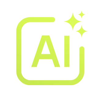 A logo with the letter AI and three stars