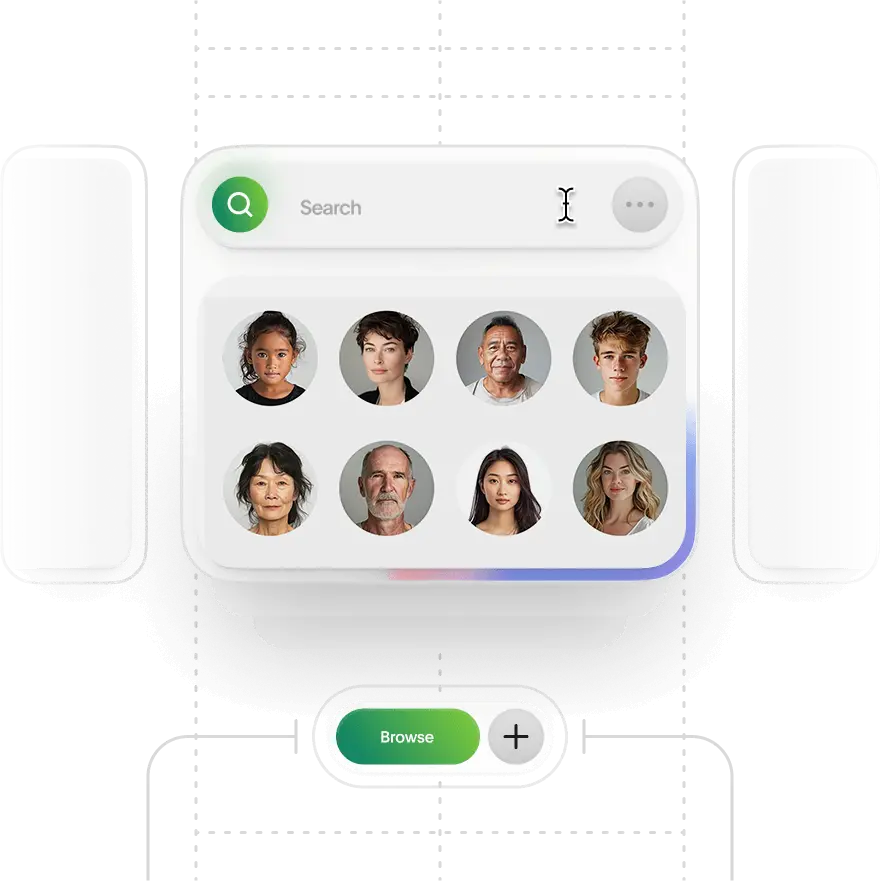 A window featuring a range of staff members in a database