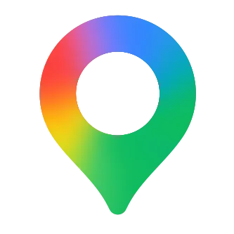 Google maps logo rainbow map pin